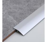 Passage de sol en aluminium, dimensions 0,9 m x 43 mm, finition argent mat, pour une épaisseur de sol de 0,5 à 1,2 cm