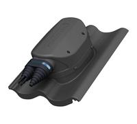 Passage de toit solaire étanche pour BMI Monier - Doppel-S - Anthracite | Pour Nelskamp S, IBF Doppel-S, ProDach Doppel-S tuiles, Traversée de toit photovoltaïque, RAL 7016