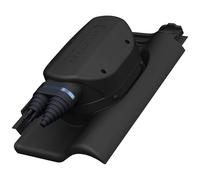 Passage de toit solaire étanche pour Röben - Monza Plus - RAL 9005 Noir | Pour tuiles, Traversée de toit photovoltaïque, étanche, avec joints EPDM, réglable à 360°