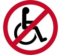 Passage Siège Handicapé Interdit - 10cm - Sticker/Autocollant