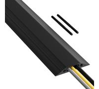 Passe-câbles de sol - Protection de câbles au sol - Noir - 9 m - Passage de câble 30 x 10 mm