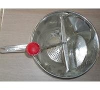 Passe-Légumes Inox Ø24 cm - 3 Grilles Inox, Moulin à Légumes Manuel - Purée, Soupe, Coulis, Compote - Stable avec Patins Antidérapants - 010760