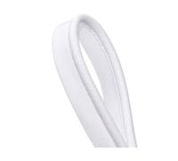 Passepoil Coton Blanc 15 mm x 1,50 m - Bourrelet 3 mm - 50% Coton / 50% Polyester - Galon Passepoil au Mètre pour Couture, Coussins, Habillement, Décoration, Mercerie