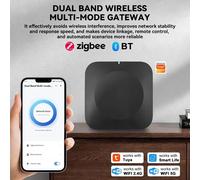 Passerelle Bluetooth Tuya Zigbee, Hub WiFi 2.4G/5G, Automatisation locale, Portée de 40 m, Fonctionne avec Tuya Smart Life pour le contrôle de toute la maison V6 Smart Remote Kit
