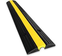 Passerelle pour câbles - Protège-câbles - Passage sécurisé pour câbles - Design distinctif - 100 cm - Jaune et noir
