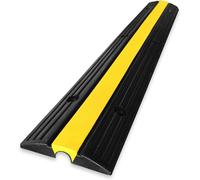 Passerelle pour câbles - Protège-câbles - Passage sécurisé pour câbles - Design distinctif - 100 cm - Jaune et noir