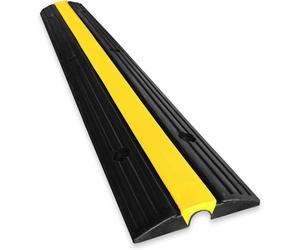 Passerelle pour câbles - Protège-câbles - Passage sécurisé pour câbles - Design distinctif - 100 cm - Jaune et noir