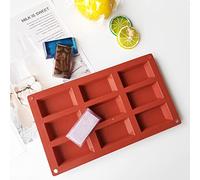 PASSI Moule à chocolat, moule en silicone à 9 cavités, moules rectangulaires en silicone, mini moule à pain, moule à gâteau pour la cuisson, outil de cuisson antiadhésif, moule à gâteau financier
