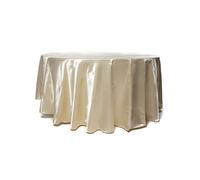 Passion Decor Nappe Ronde Satin Champagne - Nappe de Table Ronde en Satin 280cm, Nappe Satinée Ronde Ivoire, Décoration Table Mariage, Réceptions