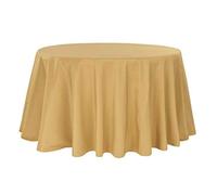 Passion Decor Nappe Ronde Unie 280 CM (Or), Mariage Fete Soiree Anniversaire Bapteme ENVJ