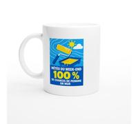 PassionCadeau Mug Météo Du W nd 100% De Chances De Peindre Un Mur | Mug Rigolo Bricoleur - Idée Cadeau Originale