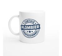 PassionCadeau Mug Plombier Professionnel Certifié | Idée cadeau originale