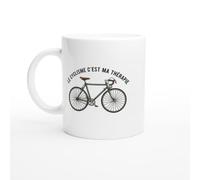 PassionCadeau Mug Vélo Humour Cycliste Le Cyclisme C'est Ma Thérapie