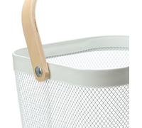 Passoire à fruits Matériau métallique Poignée portable confortable Résistant à l'usure Panier d'égouttage de légumes pratique pour la cuisine Blanc