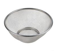 Passoire à légumes à bord rond 24 cm en acier inoxydable (22 cm) | Bords arrondis lisses, matériau de construction robuste, s'adapte aux éviers standard, stockage de fruits