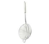 Passoire à maille araignée en acier inoxydable, grand trou de fuite, louche fil, écumoire Anti-brûlure Long manche, passoire cuisine 2 pièces pour Cuisiner(14cm-double hook)
