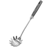 Passoire à nouilles en acier inoxydable, cuillère manche bois, service de pâtes ergonomique, passoire spaghetti, ustensile cuisine pour Pâtes