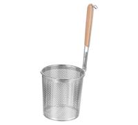 Passoire à pâtes en acier inoxydable avec manche en bois, 14 cm, résistante à la chaleur
