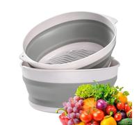 Passoire à salade pliable double couche | Conteneur passoire de légumes pour cuisiniers à la maison, parents, pique-nique, préparation des repas, cuisine quotidienne