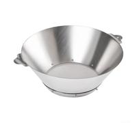 Passoire à soupe en acier inoxydable à mailles fines antirouille pour bouillon de cuisine et assaisonnement avec long manche 27 cm
