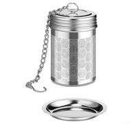 Passoire à thé en acier inoxydable 304 avec plat, filtre à feuilles mobiles pour séparer l'eau et les feuilles, outil d'infusion simple