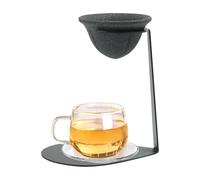 Passoire à thé en céramique non poreuse de haute précision | Filtre à café avec support en métal pour les amateurs de boissons, débutants, professionnels, adultes, café, bar, maison