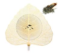 Passoire à thé en vrac, Passoire à thé Kung Fu en forme de feuille plus raide, Filtres et filtres à thé, Passoire à thé à trou creux en acier inoxydable avec feuilles d'érable et Bodhi pour