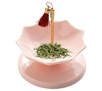 Passoire À Thé | Infuseur Céramique Feuille Design Parapluie Avec Support - Filtre à thé | Pour De Lait, Cocktails, Pâtisserie Et La Cuisine, Adoucit L'Eau Et Rehausse Les Saveurs