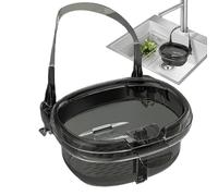 Passoire alimentaire pour évier - Passoire de montage en métal avec bouton poussoir - Grand récipient pour déchets de cuisine, pour cheveux, douche, camping-car, protection contre le colmatage, pâtes