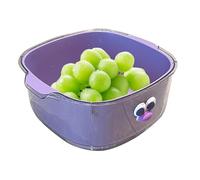 Passoire avec bol, passoire 2 en 1 pour fruits et égouttoir alimentaire double couche, panier à linge mignon, multifonctionnel pour le nettoyage de la salade de pâtes, baies