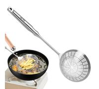 Passoire avec poignée, suceur profond à long manche - Cuillère de cuisine fendue pour la cuisson - Pour pâtes, pâtes, frites, boulettes, frites, préparation
