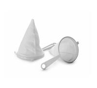 PASSOIRE BLANCHE PLATIQUE ET FLANELLE - DIMENSION DIAMETRE 14 CM
