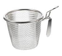 Passoire Cuisine en Acier Inoxydable, Panier à Pâtes Grand | Maille Argentée, Fond Profond pour Séparer L'eau Bouillante, Filtrage D'huile, pour Frites et Viande