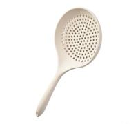 Passoire Cuisine Silicone Souple 17cm BPA Passoire Cuisine Silicone(White) | Résiste à 230°C, silicone alimentaire BPA, tête large 17cm, manche long 36cm, pour idéal fritures