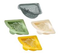 Passoire d'angle pour évier porte-éponge triangulaire rotatif sans | Panier filtrant pour évier capture pratique des déchets dans la cuisine, la salle de bain, la vaisselle et