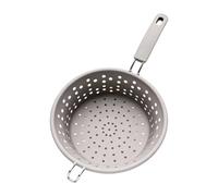 Passoire de cuisine avec poignée ergonomique - Cuillère filtrante de qualité pour égoutter et frire les aliments en toute sécurité - Passoire permanente en maille