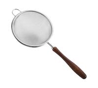 Passoire de cuisine en acier inoxydable réutilisable avec poignée en bois pour cuisiner, brasser, frire, thé, riz, jus, huile, égoutter les aliments