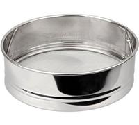 Passoire de cuisine extra-fine en acier inoxydable, diamètre 18 cm, hauteur 5,6 cm, couleur grise, compatible lave-vaisselle – idéale pour filtrer le quinoa et les ingrédients fins