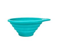 Passoire de cuisine pliable Entonnoir en silicone souple avec filtre à mailles fines en acier pour un rangement facile pour les feuilles de thé et le vin Infuseur à thé en silicone Conception pliable