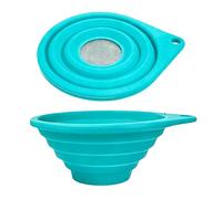 Passoire de cuisine pliable Entonnoir en silicone souple avec filtre à mailles fines en acier pour un rangement facile pour les feuilles de thé et le vin Infuseur à thé en silicone Conception pliable