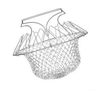 Passoire de cuisson pliable en acier inoxydable pour frire les frites et blanchir les légumes, insert flexible avec cadre stable, outil de cuisine peu encombrant pour les maisons britanniques
