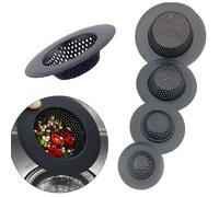 Passoire d'évier en acier inoxydable noir, piège à mailles anti-buée, nettoyage des cheveux avec poignée, filtre de vidange, accessoires de cuisine -L
