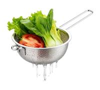 Passoire en acier inoxydable - Passoire à mailles fines avec long manche | Poignée résistante à la chaleur, multi-usage pour pâtes, légumes, frites, passe au lave-vaisselle, facile à nettoyer