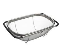 Passoire en inox avec poignées extensibles - Argenté - L 36,7 x P 24,7 x H 10,5 cm G