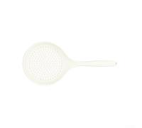 Passoire en silicone de qualité supérieure - Long manche - Ustensile de cuisine anti-adhésif - Écumoire sûre pour pâtes et légumes - 36 cm (blanc)