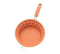 Passoire en silicone robuste avec mailles fines, cuillère filtrante de qualité cuisine, parfaite pour les pâtes, les légumes et les liquides chauds, mailles sans rouille
