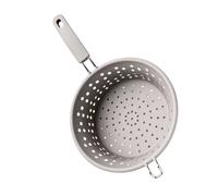 Passoire en silicone robuste avec mailles fines, cuillère filtrante de qualité cuisine, parfaite pour les pâtes, les légumes et les liquides chauds, mailles sans rouille