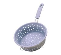 Passoire en silicone robuste avec mailles fines, cuillère filtrante de qualité cuisine, parfaite pour les pâtes, les légumes et les liquides chauds, mailles sans rouille