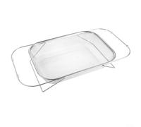 Passoire Évier Extensible Acier Inoxydable - Panier Égouttoir Légumes Fruits et Pâtes - Design Antidérapant Stable - Ustensile Cuisine Pratique 33x24cm(37x27cm)