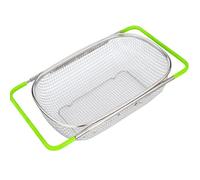 Passoire Evier, Passoire Cuisine Inox, Passoire Pliable, Passoire Fine Cuisine, Pour Laver Les Légumes Et Les Fruits, Extensible, Ustensiles De Cuisine (Vert, Maille)
